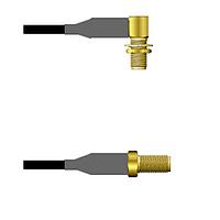 Amphenol Custom Cable Q-2R02Z0008009i RF Cable Assemblies SMA-RJB/SMA-SJ RG58 9I