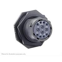 Eaton Souriau-Sunbank UTSX714D12S Receptacles Jam nut receptacle, without backshell, with 12 female PCB contacts, IP68/69K in unmated conditions