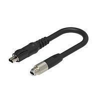 Lumberg Automation RSMGVS-8M-SPEG20-LL-1014/10 M Double Ended Cordsets SPE RSMGVS-8M T1 IP20 10 M Cordset with STL-1014, FRNC Cross Linked, 1x2xAWG24/7, 600 MHz, 100 Mbps -1 Gbps SPE cable