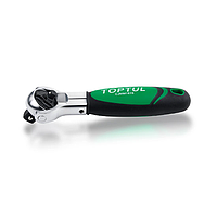 TOPTUL CJMM1616 Stubby Swivel-Head Ratchet with Dual Drives (1/2" x1/4", L=160mm)