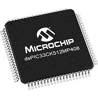 Microchip Technology dsPIC33CK512MP408T-I/PT Digital Signal Processors & Controllers - DSP, DSC dsPIC33C 100MHz, 512K Dual Panel Flash, 128K RAM, OpAmps, 12bit ADCs, PWM