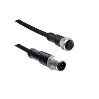 Amphenol LTW MSAS12ML-SASFL-SD004 Sensor Cables / Actuator Cables M12 Circular Metric Connector, A Code, Metal, 1.5A, 12 pins, Male Connector, Male Contact, Straight-to-Straight, Screw Thread, Overmolded Double Ended, Length 4000mm, IP68 / IP69K