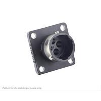 Eaton Souriau-Sunbank UTGX0104PW Receptacles Square flange receptacle, without backshell, for 4 male contacts, IP68/69K, keying W