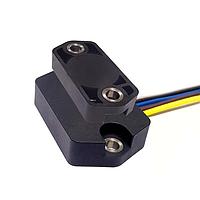 Amphenol Piher PS2P-CON-CE-M006-1A0-C0011-ERA090-RE Rotary Hall Effect Position Sensor 2-piece Touchless Rotary Hall-Effect Position Sensor, 12 bit absolute,7V-15V,   Analog Voltage output, Box with Wire Leads, non contact magnetic, 90 Electrical Rotation Angle, -40C to 125C