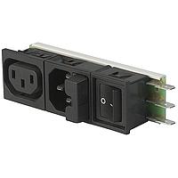 Schurter 6421.0051.10 Inlet/Outlet Combinations POWER ENTRY MODUL 64 FELCOM 10A