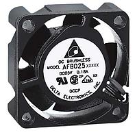 Delta Electronics, Inc. AFB02512HHAYBJ Tubeaxial Tubeaxial Fan, 25x10mm, 12VDC, Ball, 3-Lead Wires, Lock Rotor Sensor, Tachometer
