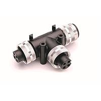 Amphenol SINE Systems P28964 Circular Metric Connectors TEE TRUNK 4P 10AWG SING KEY 25A