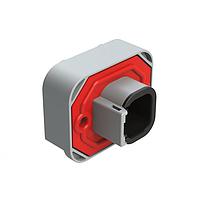 Amphenol SINE Systems ATM15-4P-BM03 4-Way Str Flng Mnt PCB Rcp 4POS Gry Tin Cont