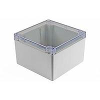 Hammond Manufacturing 1554QA2GYCL Enclosures General Enclosure - Grey/Clear Lid - 5.5 x 5.5 x 3.5in - Polycarbonate - N4X