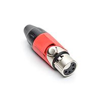Amphenol Audio AX4F2M Connectors 4P SOCKET F PLUG RED MARK SLEEVE