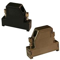 NorComp 951-015-010R011 Strain Relief Backshell 15P 60D w/ Thmbscrw Black Plastic