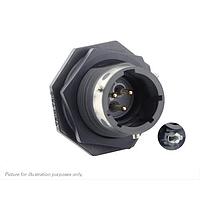 Eaton Souriau-Sunbank UTGX712D3P32 Receptacles Jam nut receptacle & hold down clips,without backshell, with 3 male PCB contacts, IP68/69K in unmated conditions