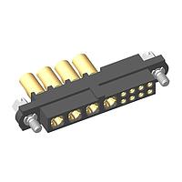 Harwin M80-4C10805F1-04-PF5-00-000 Connectors 8+4 Pos. Female 24-28AWG+10AWG Cable Conn. Kit, Jackscrews