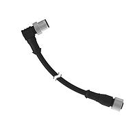 Banner Engineering MQDEC-401RS Sensor Cables / Actuator Cables Cordset: Double Ended M12; 4-pin Straight Female; 4-pin Right-Angle Male; 0.3 m 4x22 Black PVC Jacket; Nickel-Plated Brass Coupling Nuts