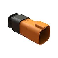 Amphenol SINE Systems AT04-6P-SR02ORG Receptacle 6 Position, Receptacle, Pin, SR02 Strain Relief (Reduced Diameter Seal), Orange Body