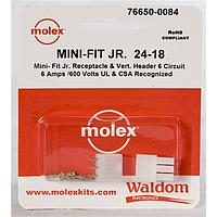 Molex 76650-0084 Connector Kits MiniFit Jr Conn Kit V Hdr Recept 6Ckt