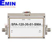 Fairview SPA-120-30-01-SMA 6 GHz to 12 GHz, Medium Power Broadband Amplifier with 1 Watt, 38 dB Gain and SMA
