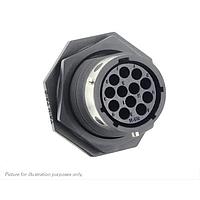 Eaton Souriau-Sunbank UTGX71492SY Receptacles Jam nut receptacle, without backshell, for 12 female contacts, IP68/69K, keying Y