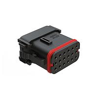 Amphenol SINE Systems AT16-18SD-K004 18-Way 18 Position Plug wit Cap, Keyed D, Black