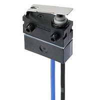 Omron Electronics D2AW-R5-ER063MP Ultra Subminiature Basic Switch Leaf leverMolded lead wires downwards Parallel circuit Short post on right