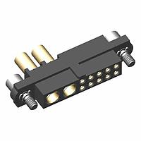 Harwin M80-4D11005F2-02-327-00-000 Heavy Duty Power Connectors 10+2 Pos. Female 22AWG+16AWG Cable Conn. Kit, Jackscrews