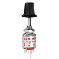 NKK Switches MRX108-BH Rotary Switches SP W/ 2-8 POS SMALL KNOB GRY