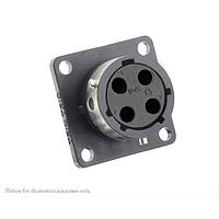 Eaton Souriau-Sunbank UTGX0124S Receptacles Square flange receptacle, without backshell, for 4 female contacts, IP68/69K
