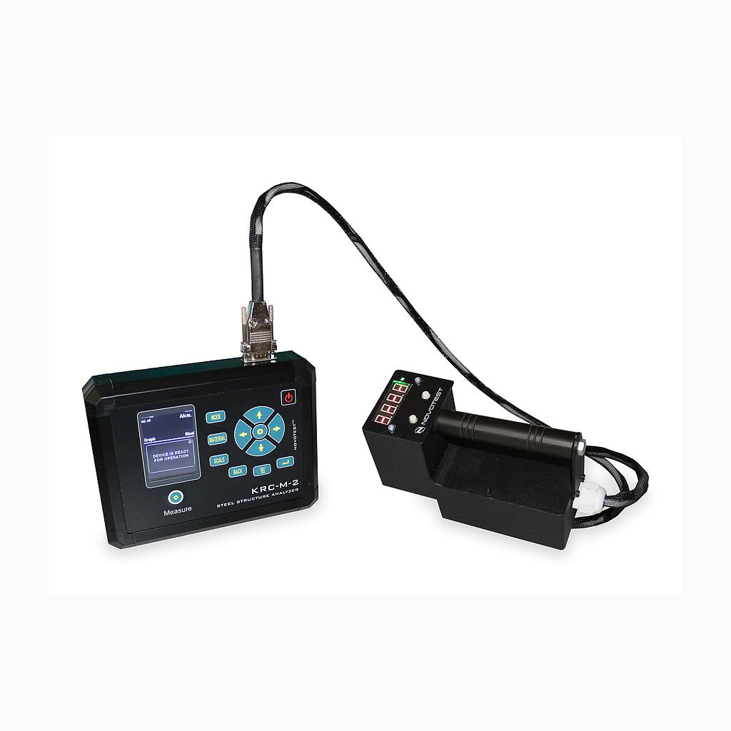 Portable instrument used for analyzing steel structures and magnetic properties