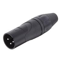 Amphenol Audio AX3MB Cable Connectors 3 pole Pin Male Plug. AX XLR Audio Cable Connector Black Finish