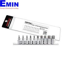 TOPTUL GAAG1005 Hex Bit Socket Rail Set (10PCS, 1/2inch)
