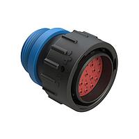 Amphenol SINE Systems AHDP06-24-23PR-STA Connectors 23 Position Plug, Pin, Shell Size 24, Reduced Diameter Seal (Blue), Small Thread Adapter