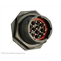 Eaton Souriau-Sunbank UTS71412PW Receptacles Plastic jam nut receptacle, without backshell, for 12 male contacts,  IP68/69K, keying W