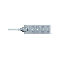 Amphenol LTW DB12-5A8CAB-DPS7B01 Distribution Boxes Circular Metric Connector, M12 Distribution Box, 8 Ports, 4A, 05 pins, Female Connector, Female Contact, Length 1000mm, IP67 Unmated