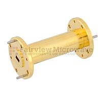 Fairview SMW19TS22001 WR-19 to WR-22 Waveguide Transition 2 Inch Length Using UG-383/U-Mod to UG-383/U Flange