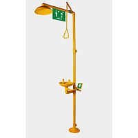 Labnori SS3001Y Emergency Shower and Eyewash with Epoxy Coating