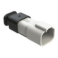 Amphenol SINE Systems AT04-4P-SR01WHT Receptacle 4 Position, Receptacle, Pin, SR01 Strain Relief (Standard Seal), White Body