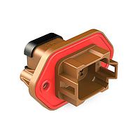 Amphenol SINE Systems AT04-08PD-PM13 Connectors 8 Pin Rcpt Pnl Mnt D Self-Thread Blk Cap