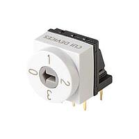Same Sky (formerly CUI Devices) RDS2-4S-1012-RA-254-D-67 DIP Switches 4 Position Through Hole 2.54 mm Pitch IP67 Right Angle Flush Arrow Actuator