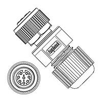 Amphenol LTW M12A-08BFFA-SL8001 Circular Metric Connectors M12 Circular Metric Connector, A Code, Metal, 2A, 08 pins, Female Connector, Female Contact, Straight, Screw Thread, Solder, Field Installable, F4.5 - F6.5mm, IP68 Mated