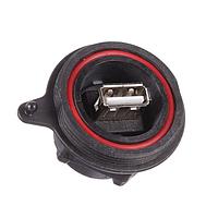 Samtec SCRU-01 USB Type A Connectors AccliMate(TM) IP68 Sealed Circular USB 2.0 Panel Mount Receptacle