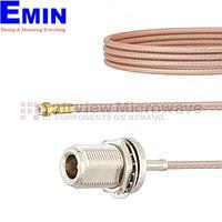 Fairview FMCA1423 Snap-On MMBX Plug to N Female Bulkhead Cable RG316 Coax