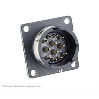 Eaton Souriau-Sunbank UTGX014E12P Receptacles Square flange receptacle, without backshell, with 12 male solder contacts, IP68/69K in unmated conditions