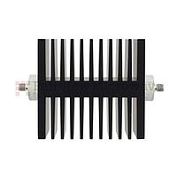Fairview  SA18SFSF50W-06  6 dB Fixed Attenuator SMA Female To SMA Female Directional Up To 18 GHz Rated To 50 Watts With Black Aluminum Heatsink Body