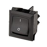 Carling Technologies RGSCA901-R-B-B-E Miniature 1-pole, OFF - None - ON, 15A/20A/14(6)A 250VAC/125VAC/250VAC 3/4 HP, Non-Illuminated Black Rocker Switch with .250 Tab (Q.C.)