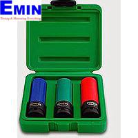 TOPTUL GDAI0302 3PCS 1/2inch DR. 6PT Flank Thin Wall Deep Impact Socket Set