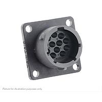 Eaton Souriau-Sunbank UTSX01492PX Receptacles Square flange receptacle, without backshell, for 12 male contacts, IP68/69K, keying X