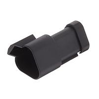 Amphenol SINE Systems AT04-3P-MM01BLK Connectors 3 Pin Recp w/End Cap & Red. Dia Seal BLK