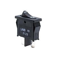 E-Switch RD11131100 Power Rocker Switch Rocker, SPST, Off-On, Panel Mount, Snap-In, Black