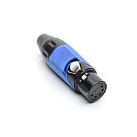 Amphenol Audio AX5FB6M-AU Connectors 5P SOCKET F PLUG BLKGLD W BLU MRK SLV