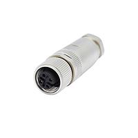 NorComp 858-004-203RKT4 Straight M12 4 P F CBL BACKSHELL 10u
